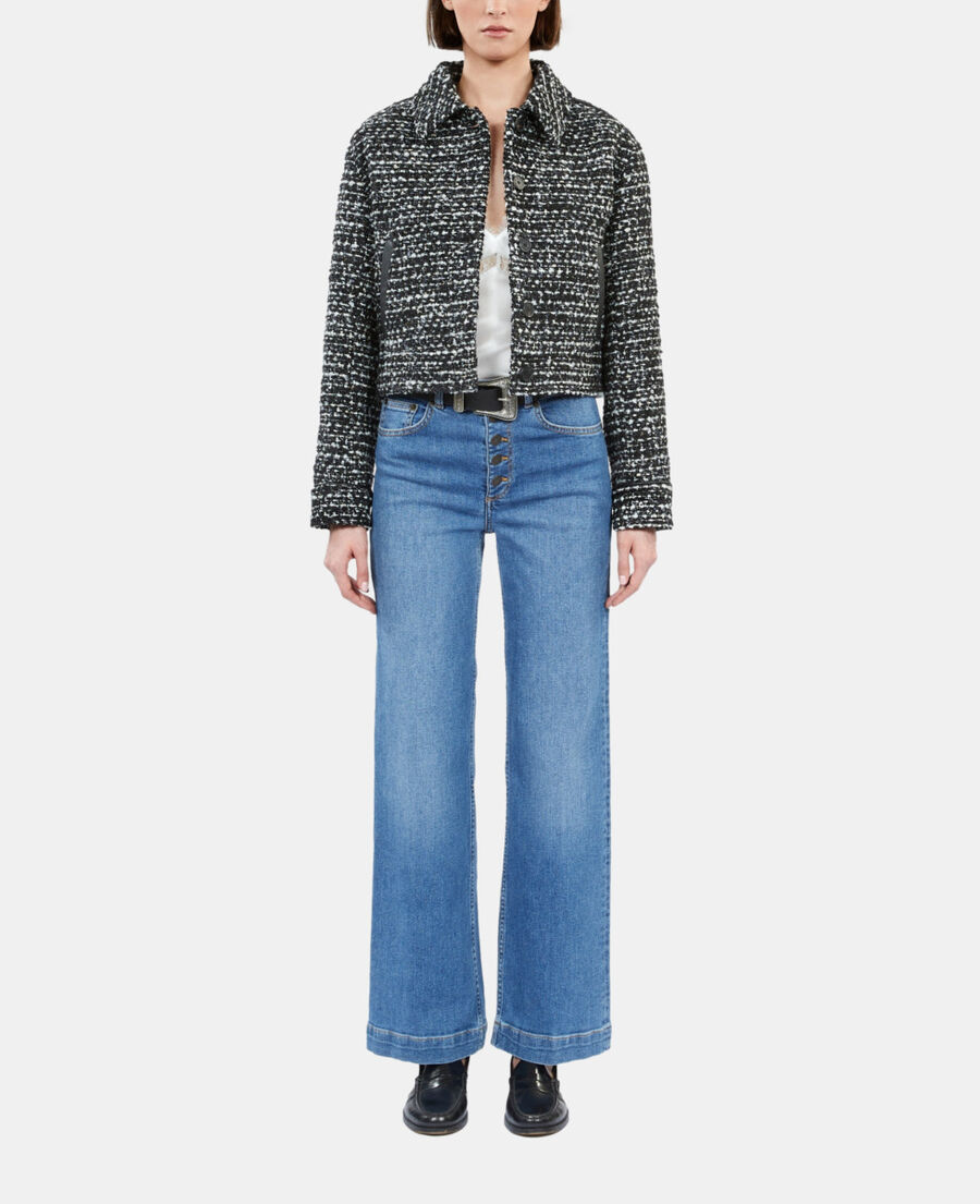 The Kooples F BLACK WHITE black and white tweed jacket