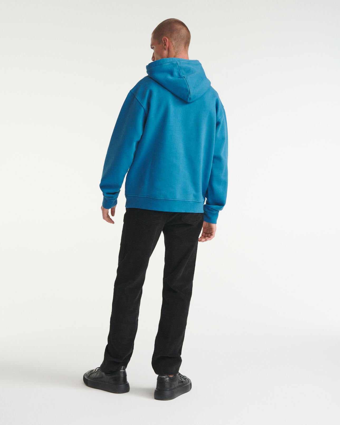 The Kooples HOMME DARK BLUE sweat capuche bleu logo