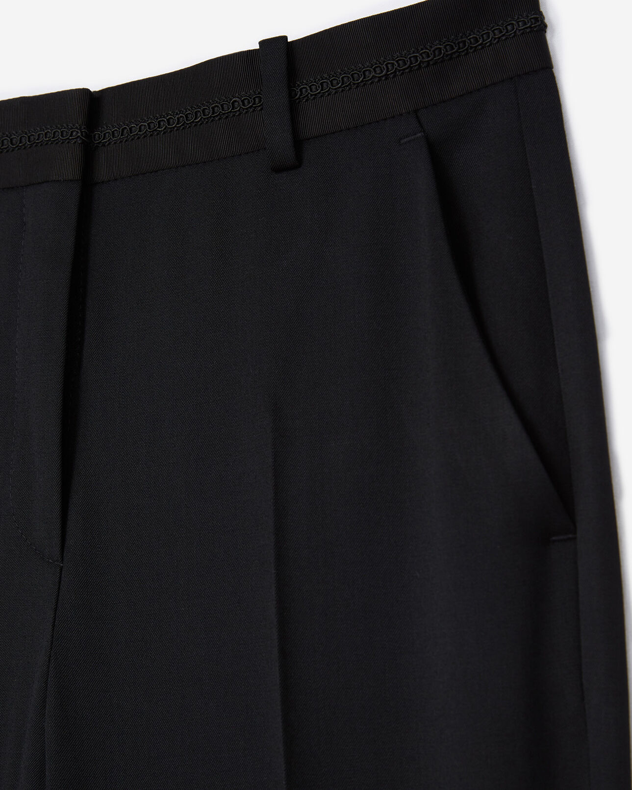 The Kooples WOMEN BLACK black tailored trousers with braid