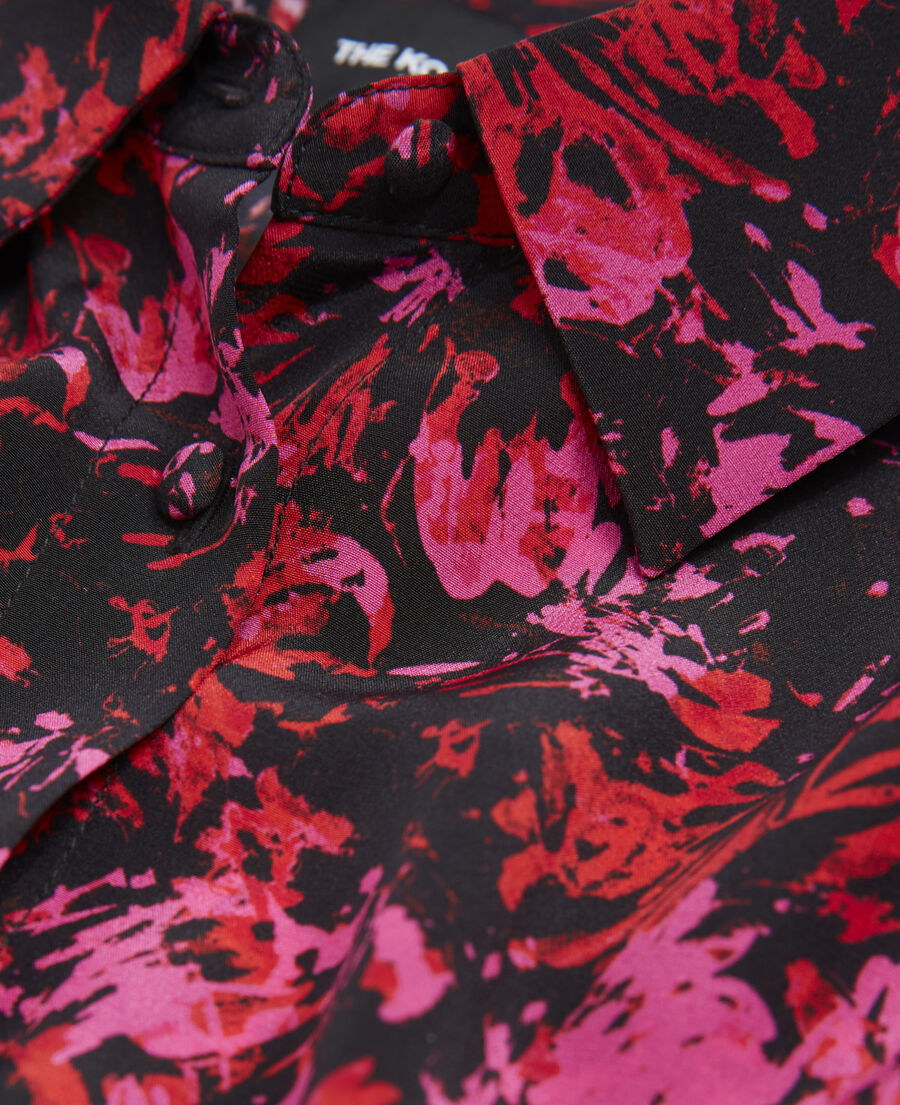 The Kooples F PINK red and pink patterned silk shirt