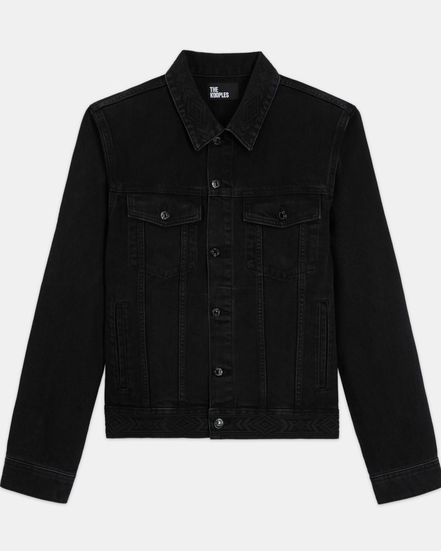 Black denim jacket, BLACK WASHED, hi-res image number null
