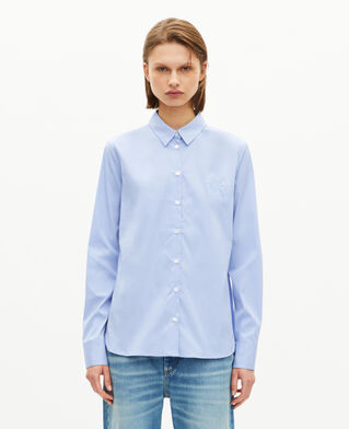 The Kooples DAMEN BLUE SKY hellblaues popeline-hemd