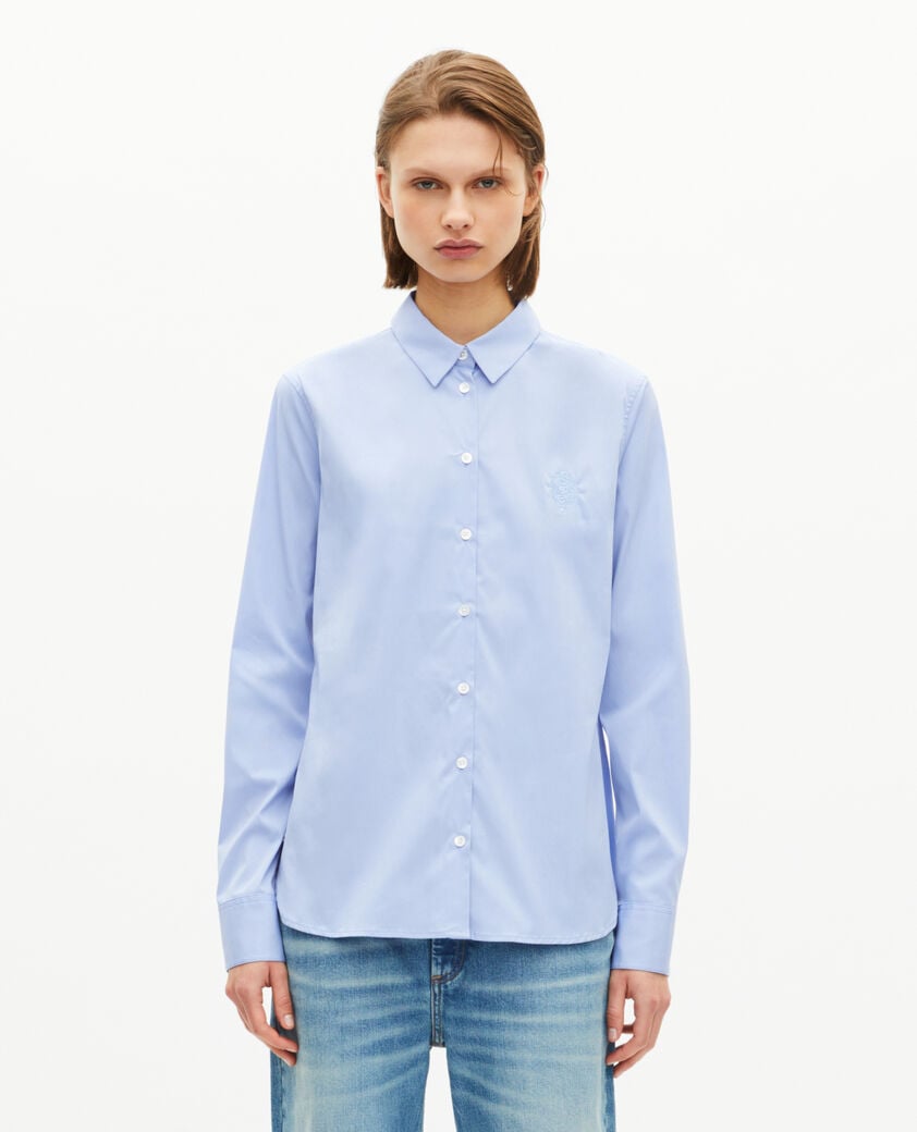 The Kooples FEMME BLUE SKY chemise en popeline bleu clair