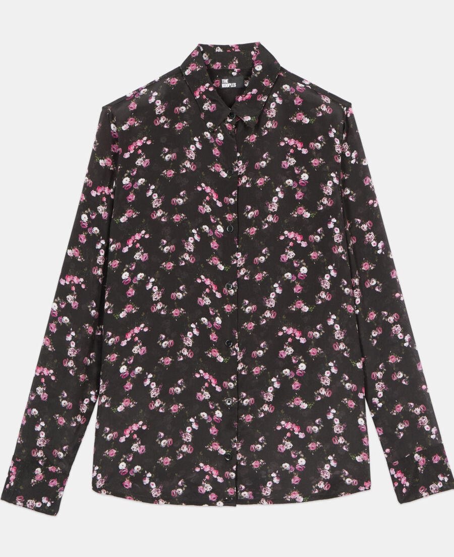 The Kooples DAMEN BLACK hemd mit blumenprint