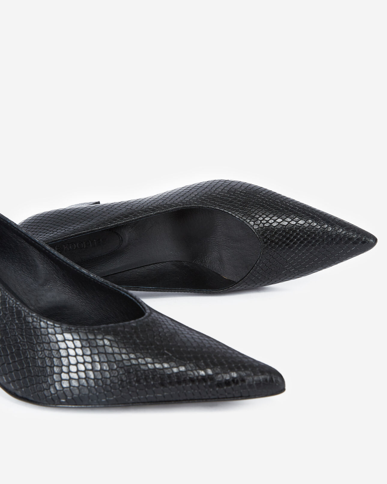 The Kooples FEMME BLACK escarpins noir en cuir
