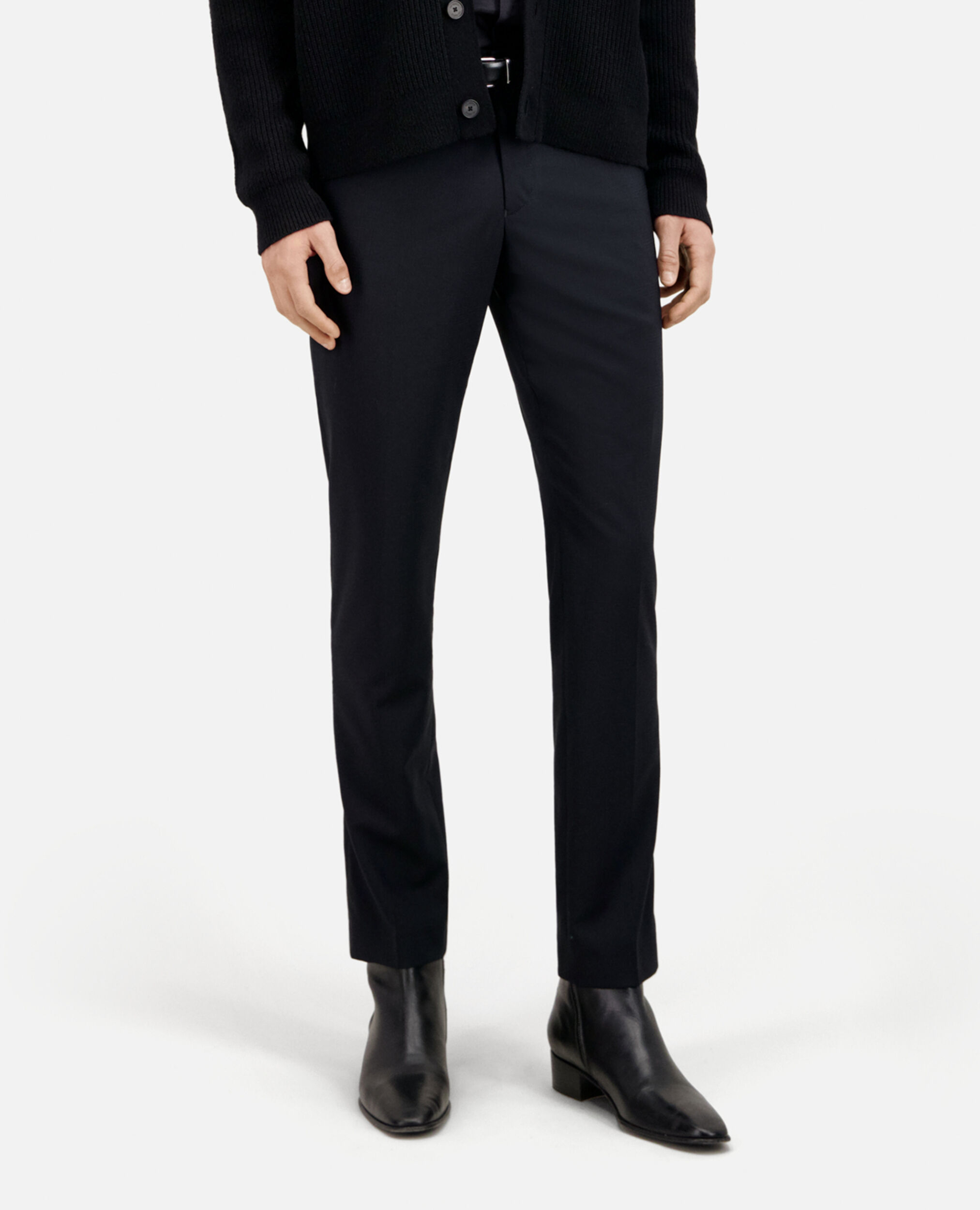 Bottines Chelsea en cuir noir, BLACK, hi-res image number null