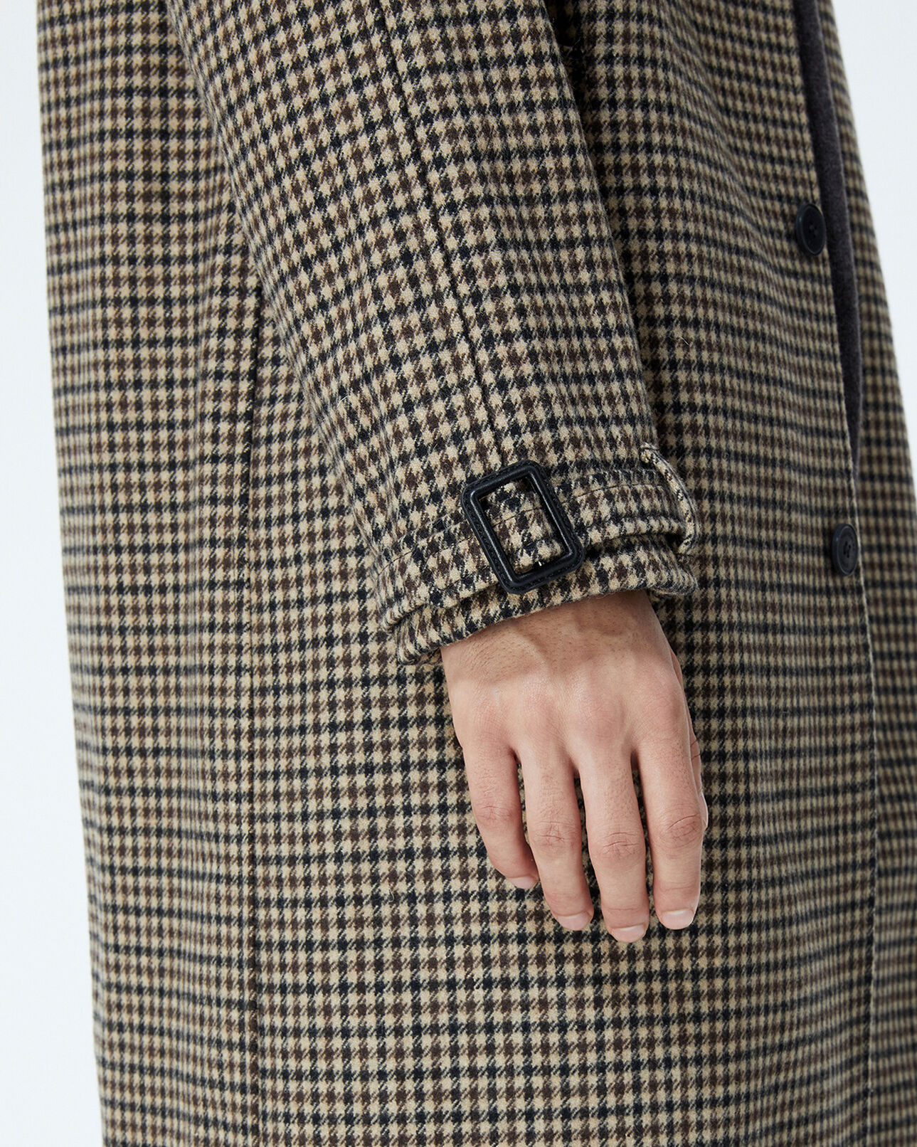The Kooples HOMME CAMEL manteau camel laine pied-de-poule