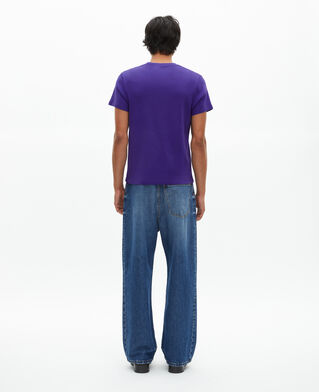 The Kooples HOMME ELECTRIC BLUE t-shirt avec imprimé violet