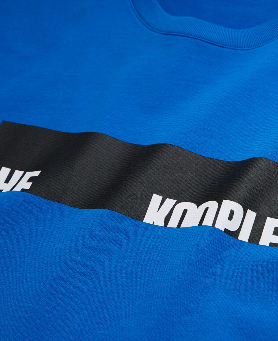blue screen print t-shirt
