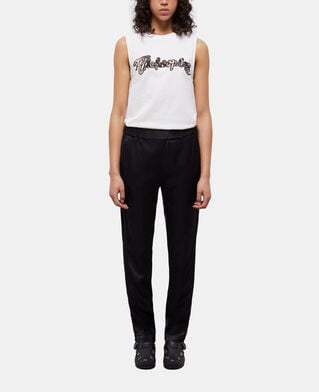 The Kooples WOMEN BLACK black satin joggers