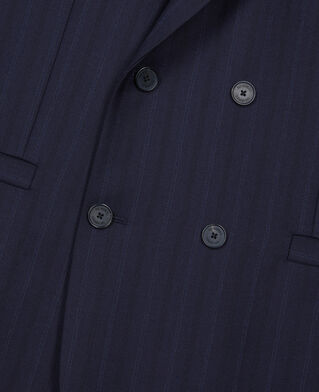 The Kooples HOMME NAVY veste de costume à rayures bleues