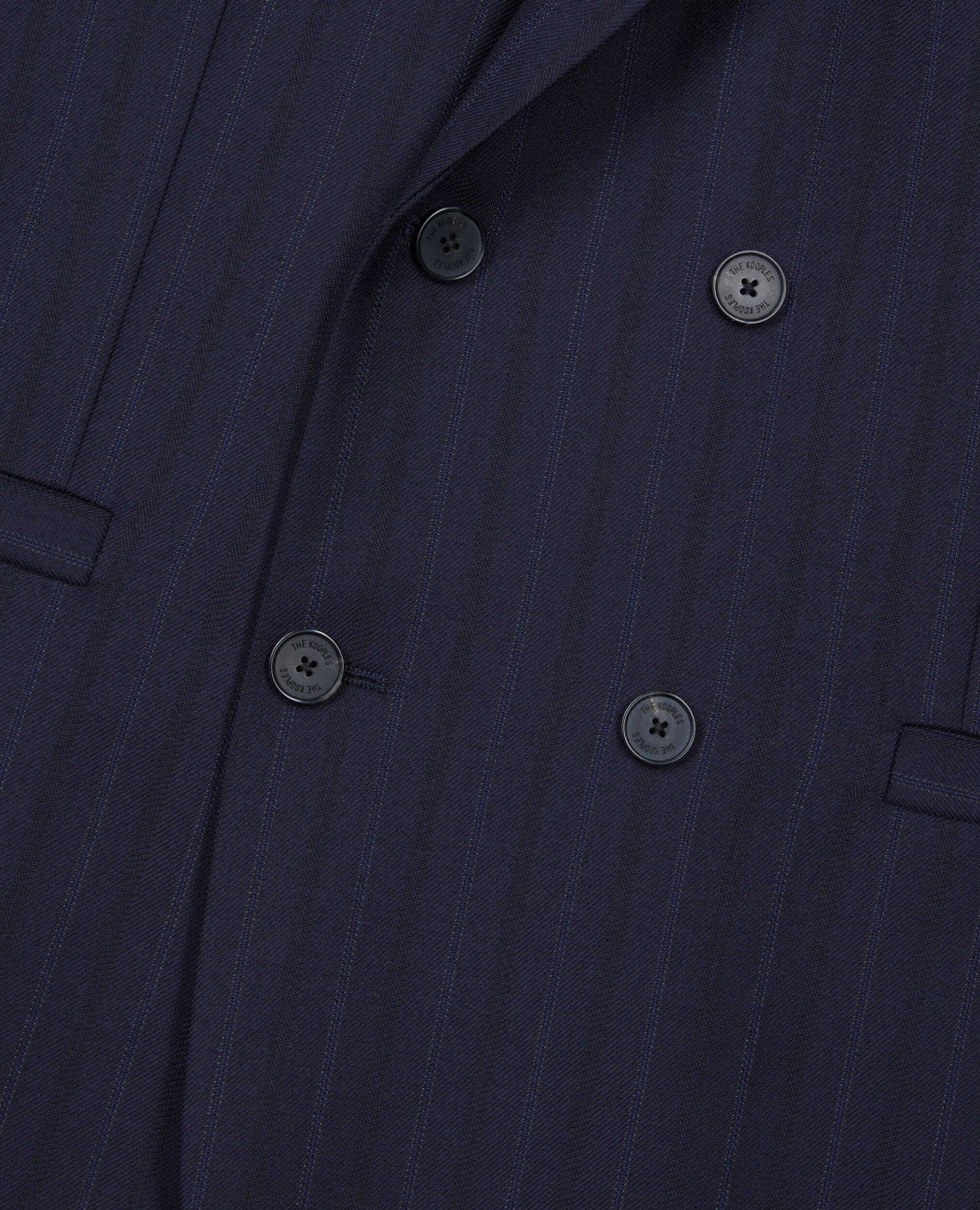 Veste de costume à rayures bleues, NAVY, hi-res image number null