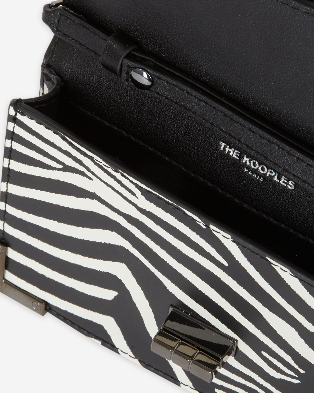 The Kooples FEMME BLACK / WHITE pochette emily small zèbre
