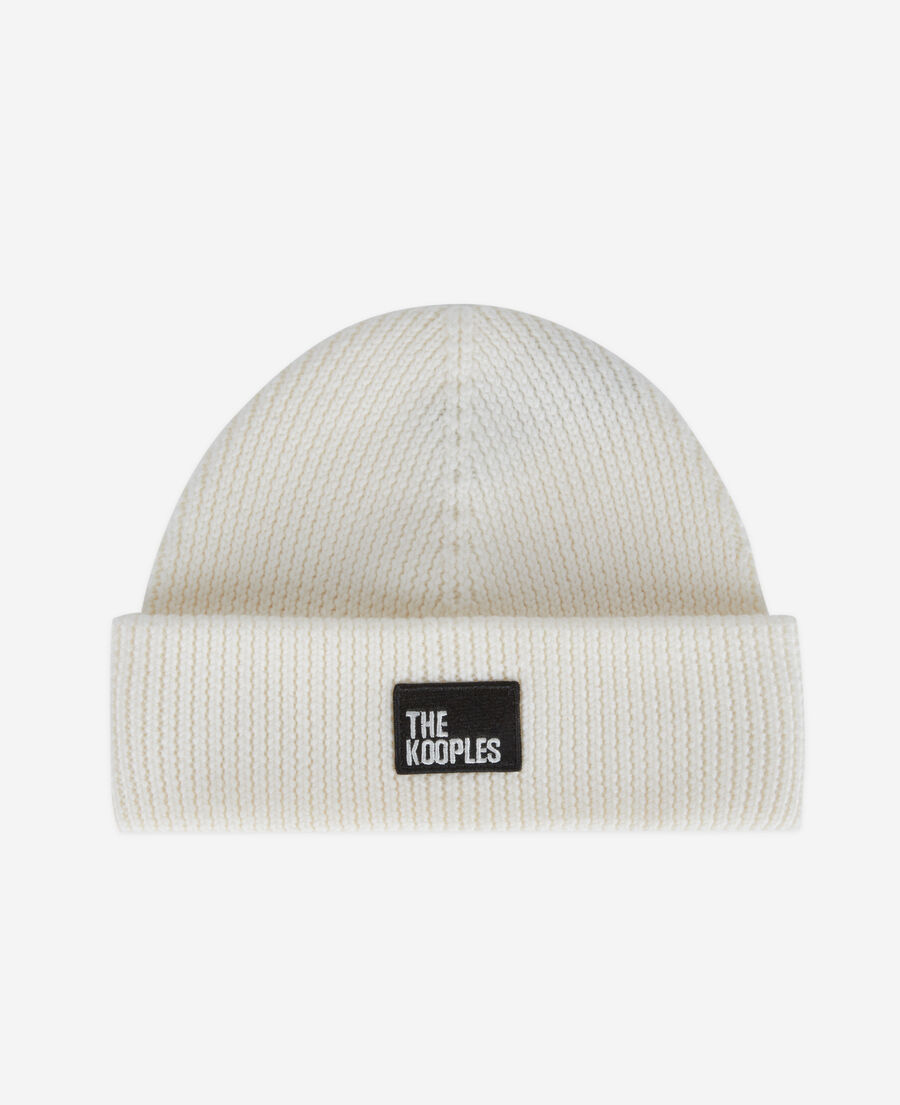 Señora masculino sonriendo Gorro lana blanco crudo | The Kooples