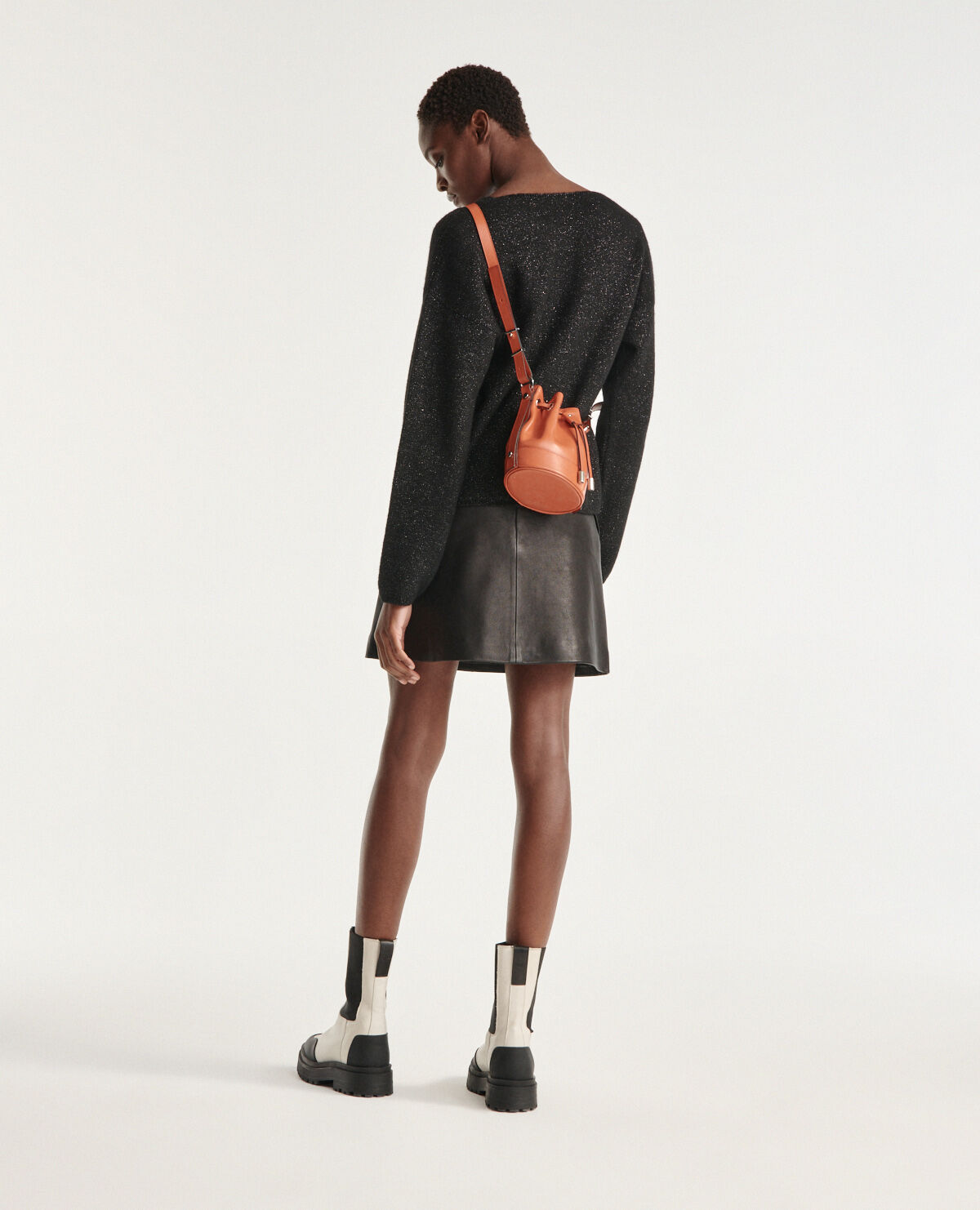 Jupe en cuir the kooples store