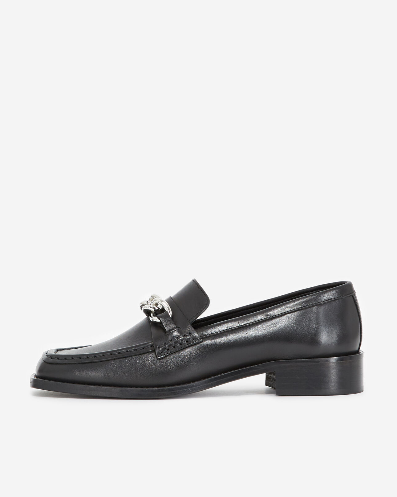The Kooples FEMME BLACK mocassins noir boucle argent