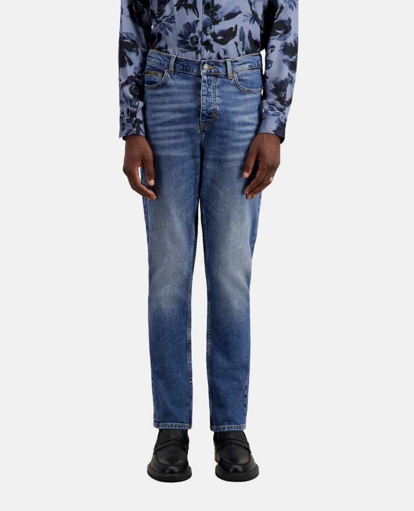 The Kooples MEN BLUE DENIM slim dark blue jeans