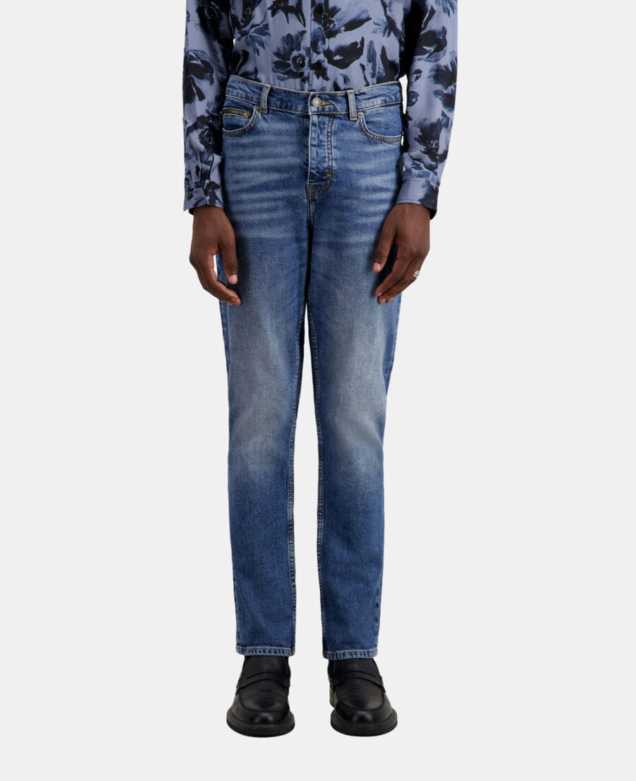 The Kooples HOMME BLUE DENIM jean bleu fonc&eacute; slim