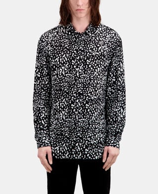 The Kooples H BLACK-ECRU printed shirt