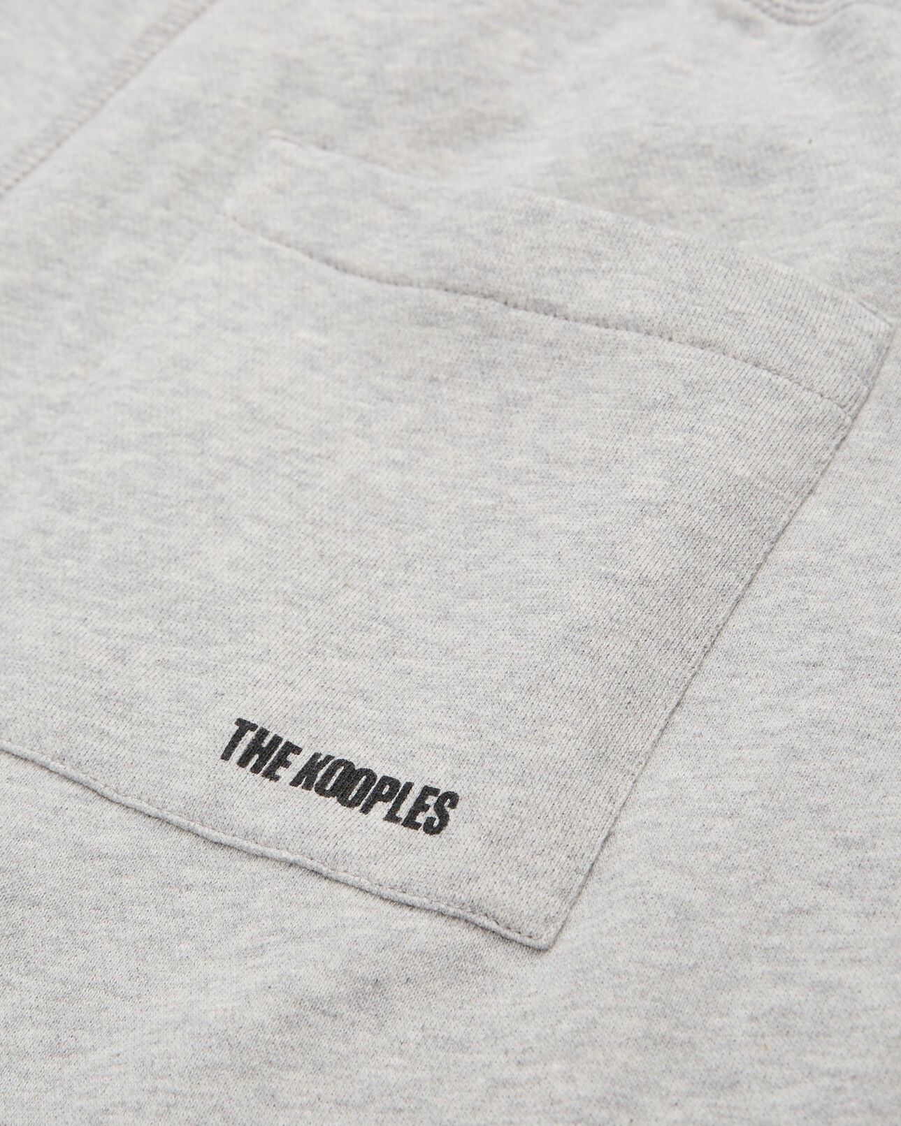 The Kooples MEN GRIS CLAIR light gray fleece shorts