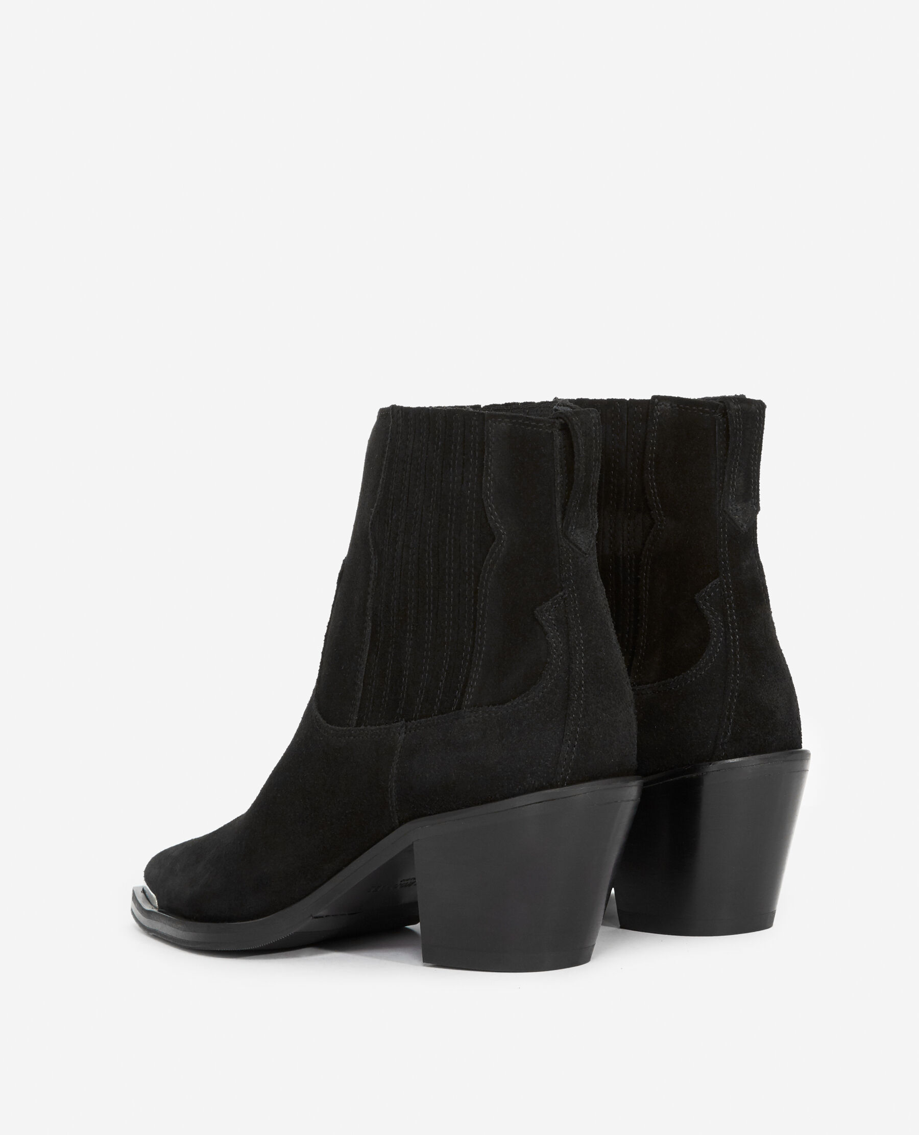 Western style black suede ankle boots The Kooples UK