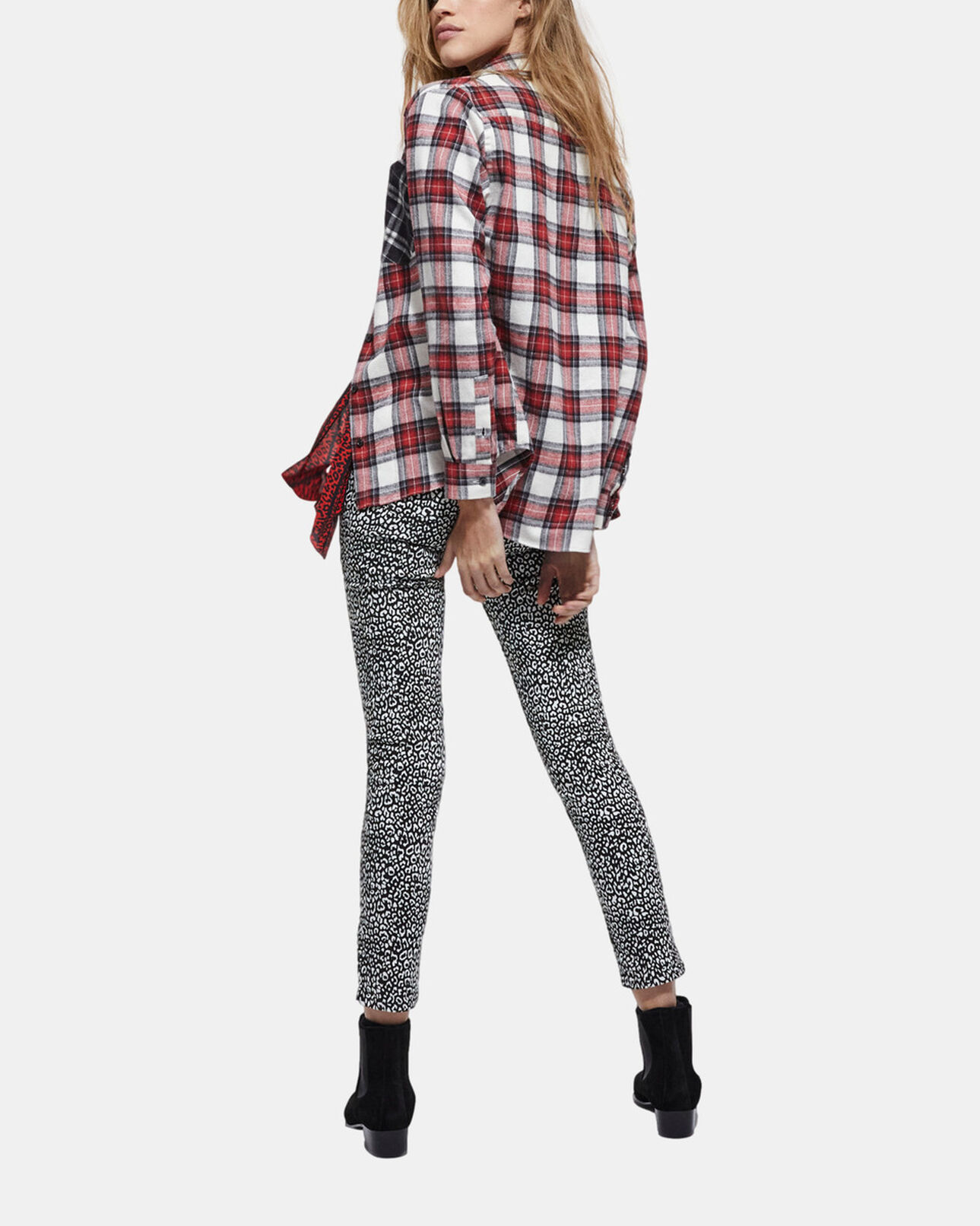 The Kooples WOMEN RED overshirt with check motif