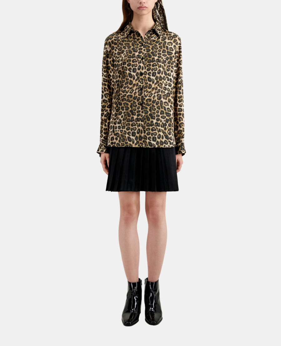 leopard print silk shirt