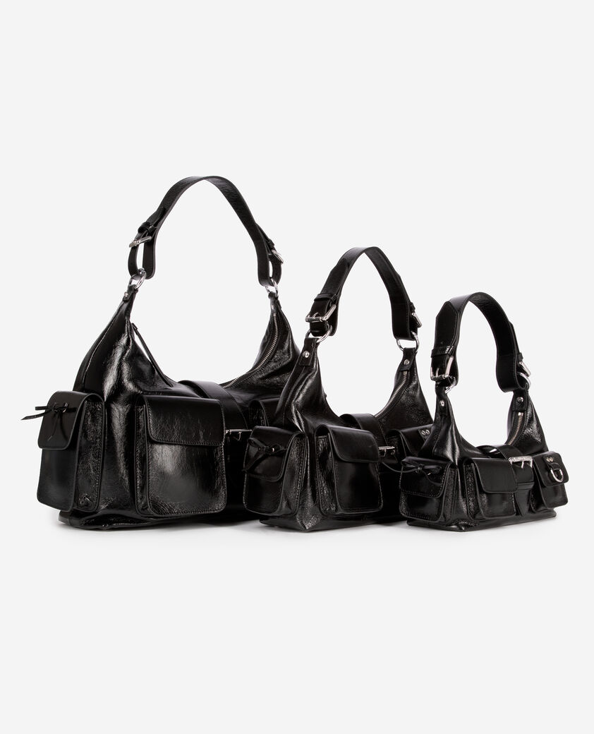 The Kooples WOMEN BLACK black leather amelia xl bag