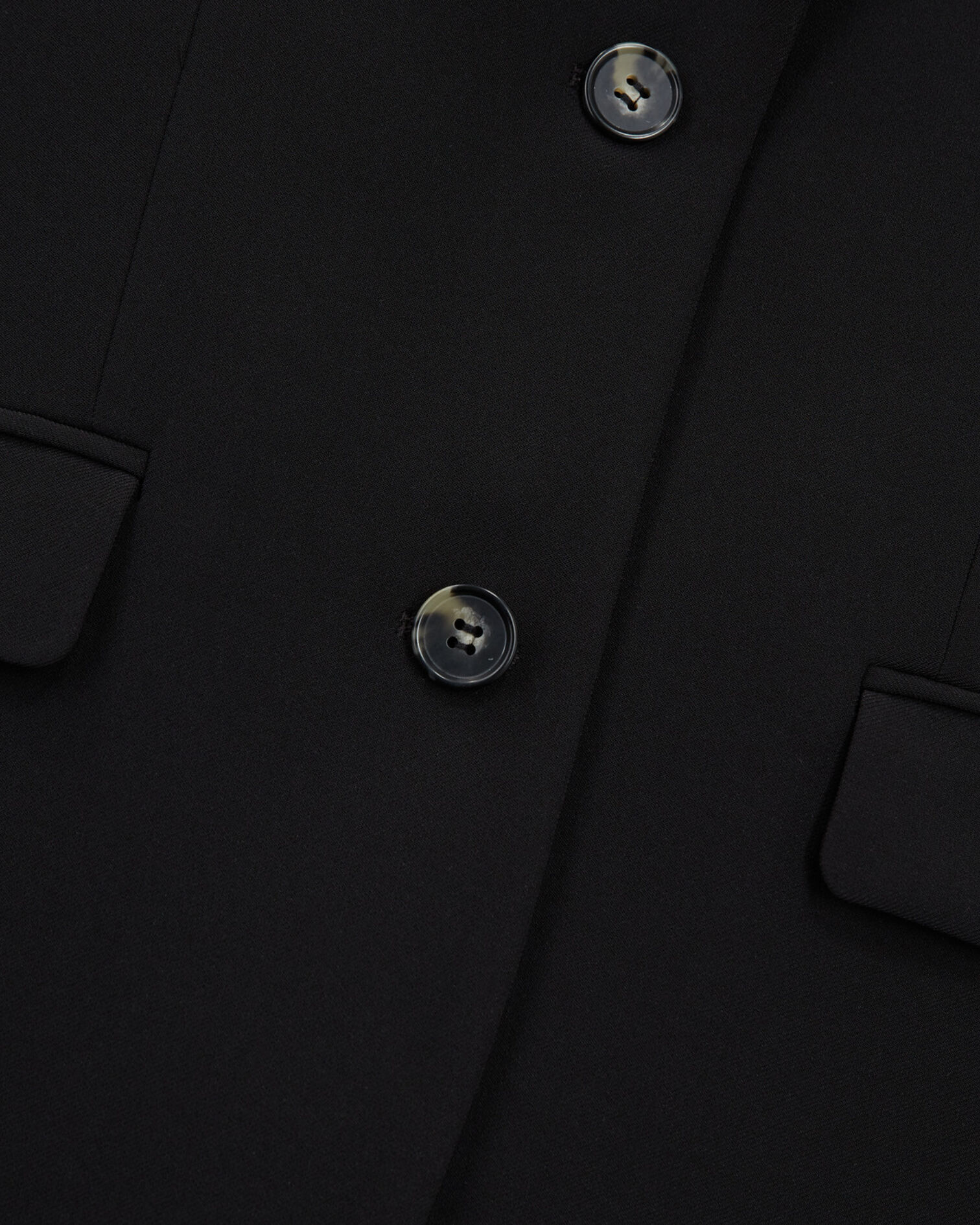 Veste fluide noire à deux boutons, BLACK, hi-res image number null