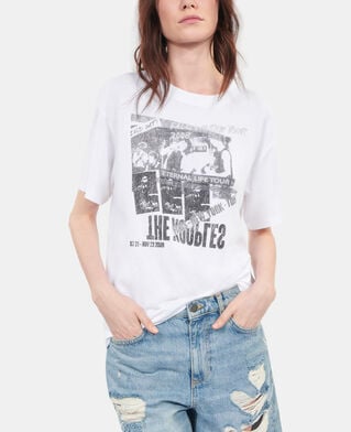 The Kooples F WHITE white eternal life tour serigraphy t-shirt