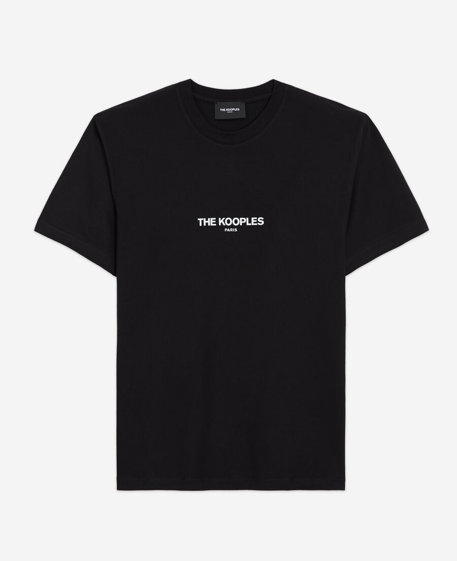 schwarzes t-shirt mit logo für herren