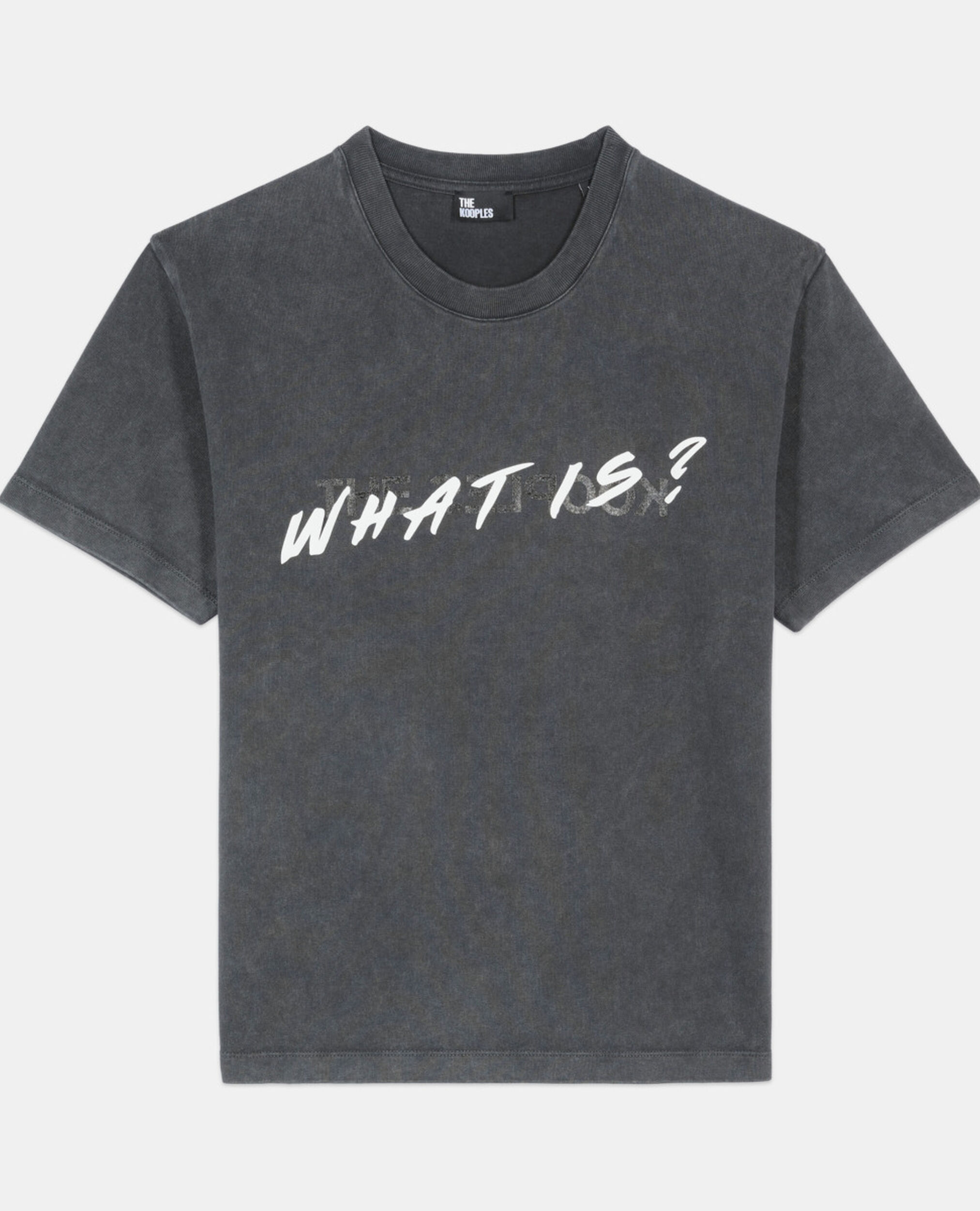 Black What is t-shirt, BLACK WASHED, hi-res image number null