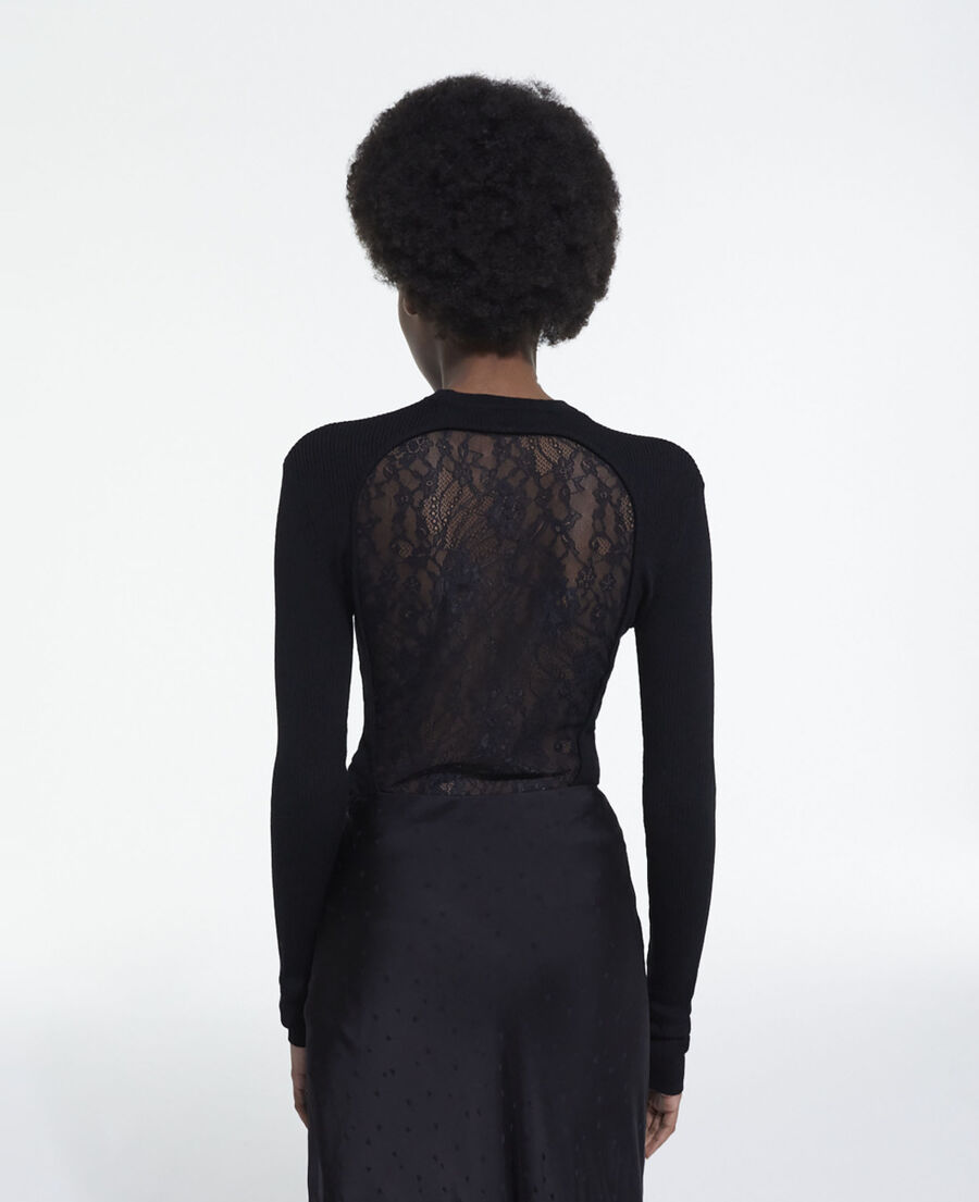 black wool sweater