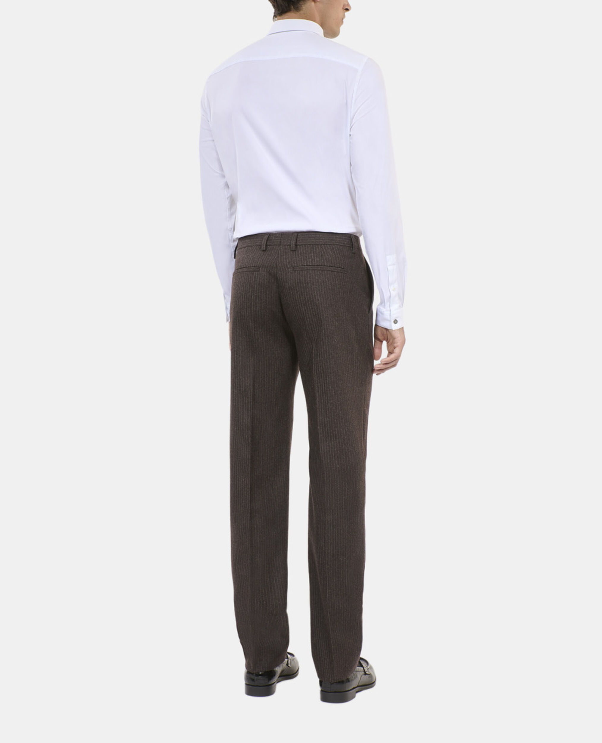 Brown striped wide-leg trousers, BROWN, hi-res image number null