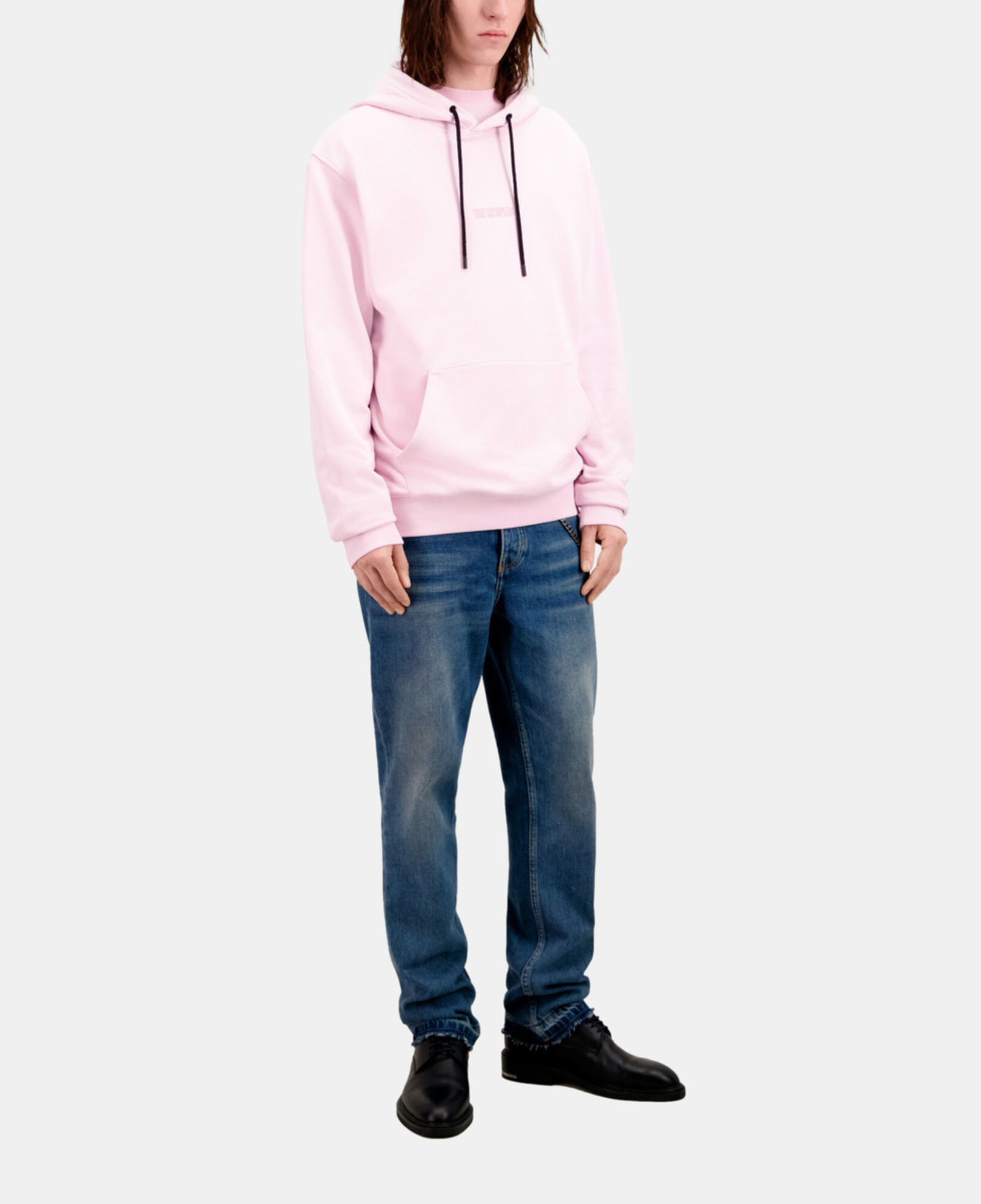 The Kooples MEN PALE PINK men's pink hoodie with logo
