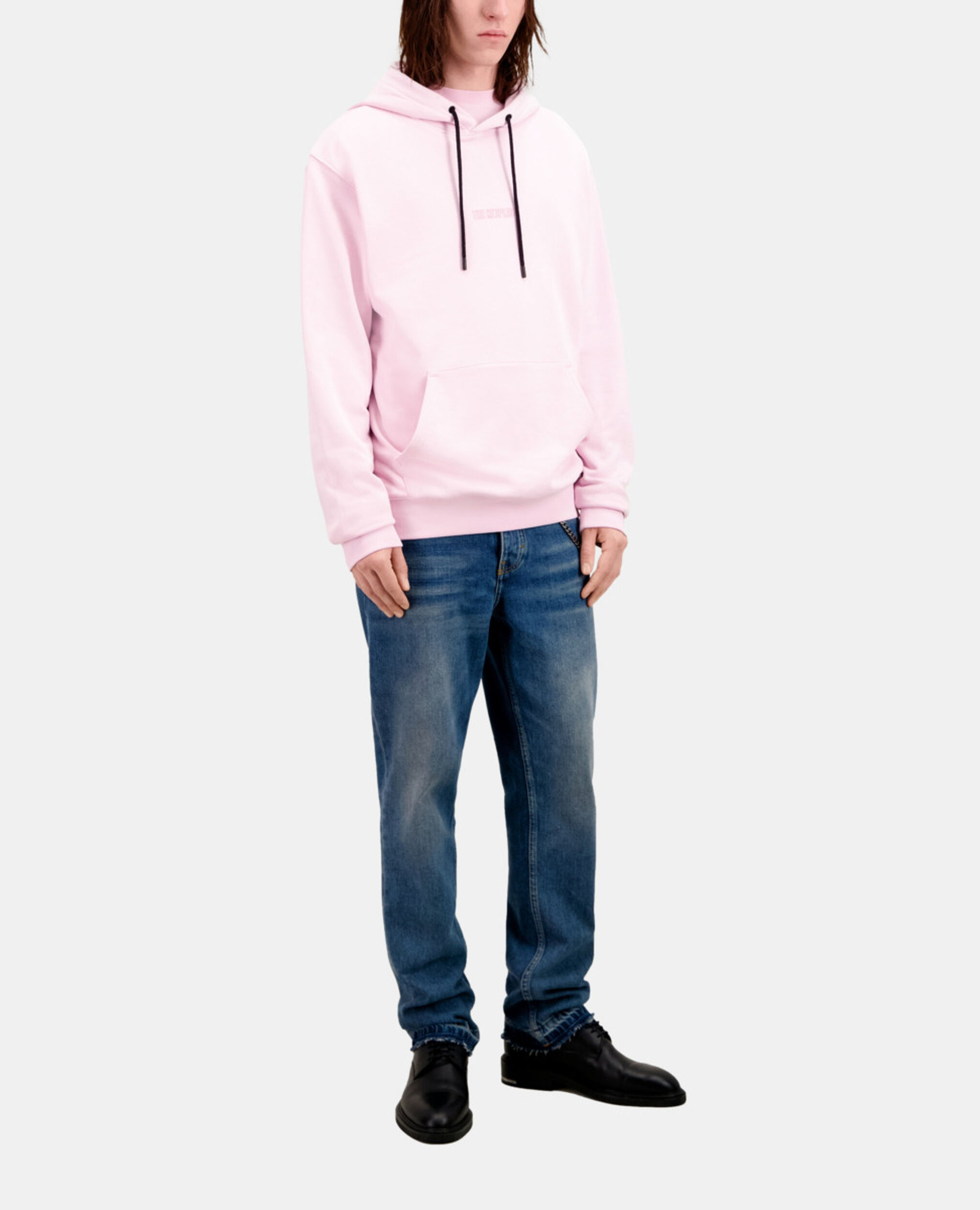 Men's Pink hoodie with logo, PALE PINK, hi-res image number null