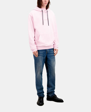 The Kooples HERREN PALE PINK rosa kapuzensweatshirt mit logo