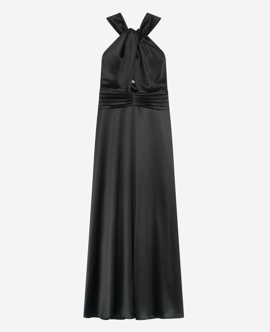 The Kooples FEMME BLACK robe longue sans manches noire