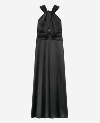 The Kooples FEMME BLACK robe longue sans manches noire