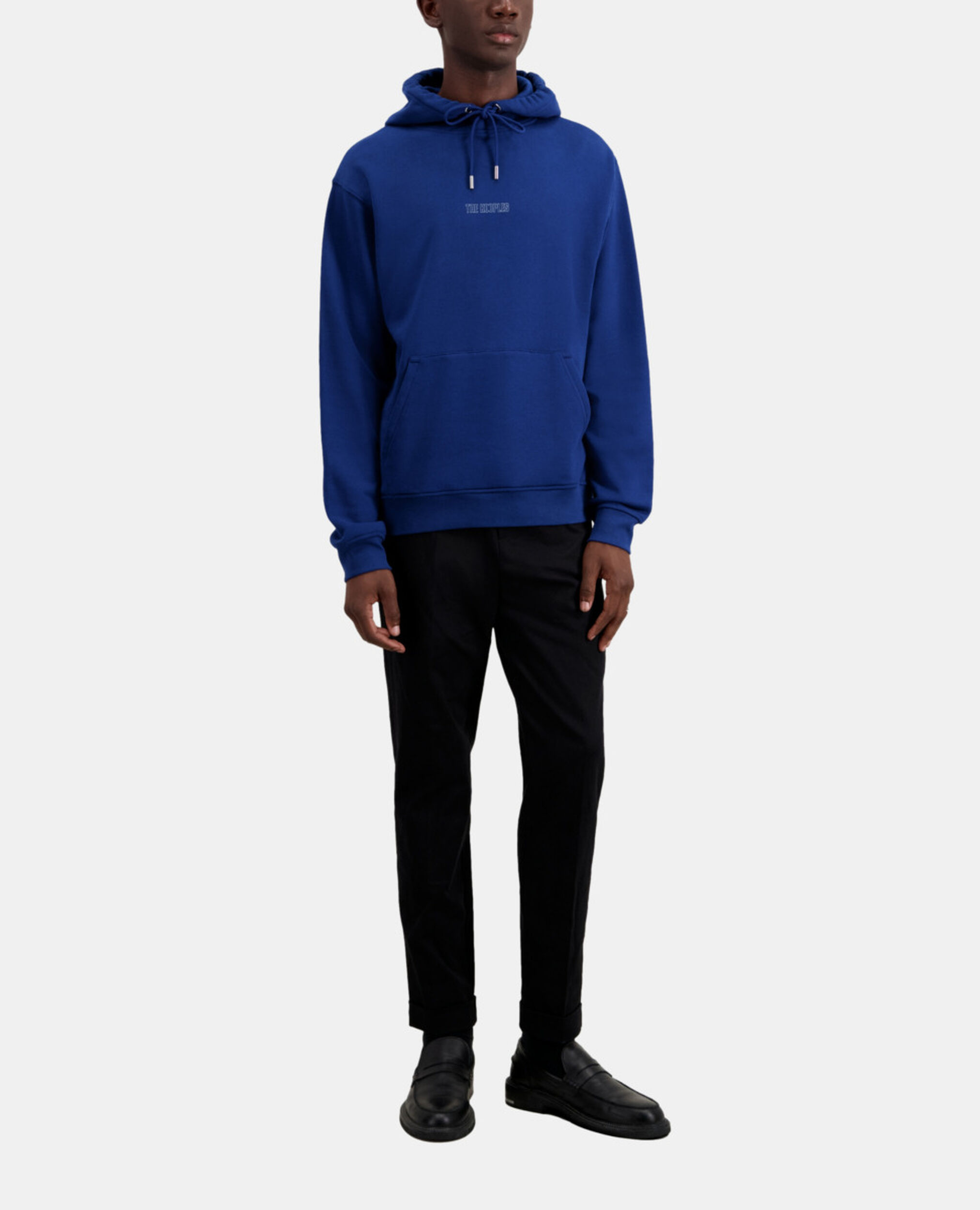 Bright blue logo hoodie, ROYAL BLUE - DARK NAVY, hi-res image number null