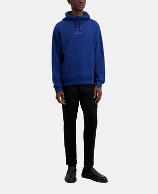 The Kooples HOMME ROYAL BLUE - DARK NAVY sweatshirt à capuche bleu vif avec logo