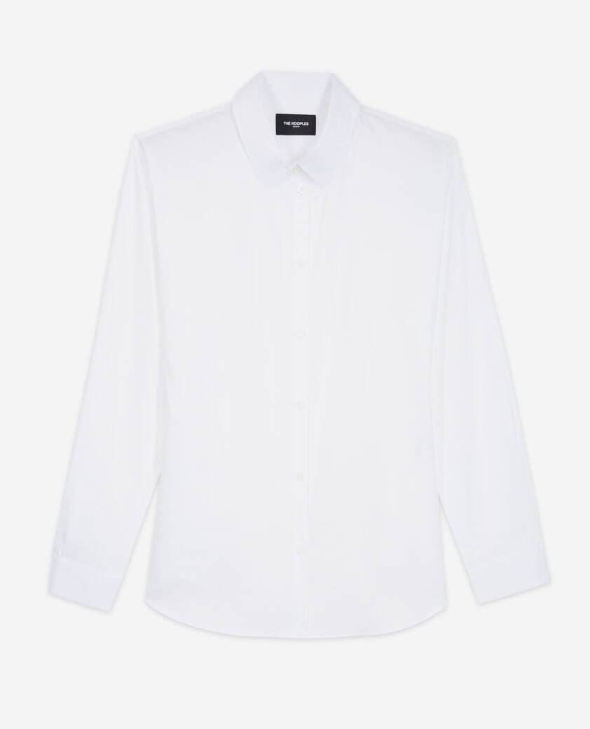The Kooples WOMEN WHITE classic poplin stretch shirt