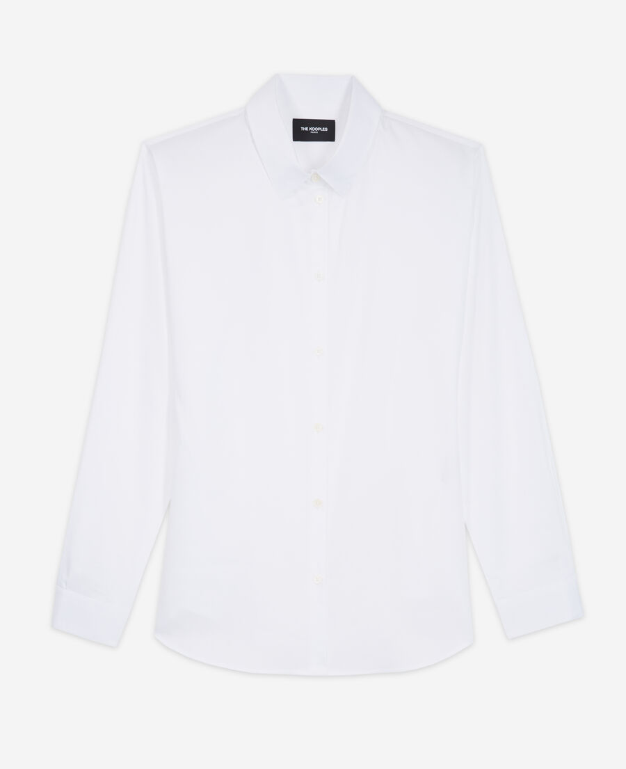 The Kooples WOMEN WHITE classic poplin stretch shirt