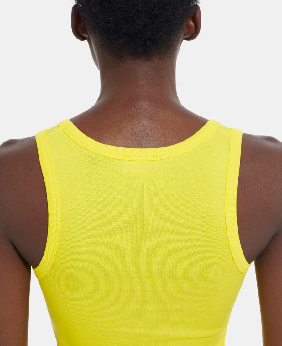 yellow tank top