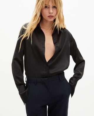 The Kooples DAMEN DARK NAVY gerade geschnittene anzughose aus wollgemisch in marine