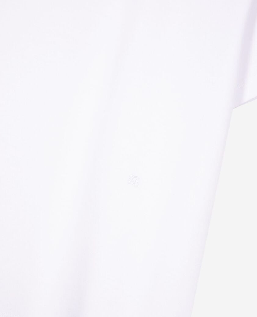 The Kooples FEMME WHITE t-shirt droit en coton m&eacute;lang&eacute; blanc