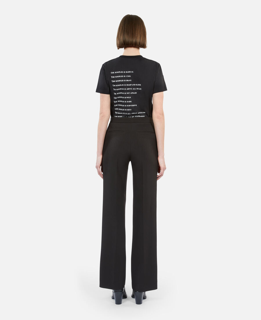 black crêpe suit pants
