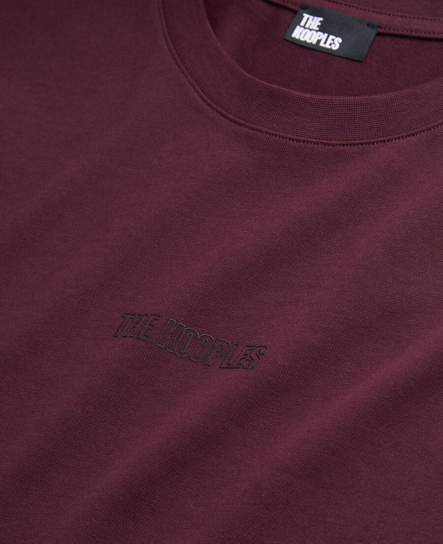 men's burgundy t-shirt with logo