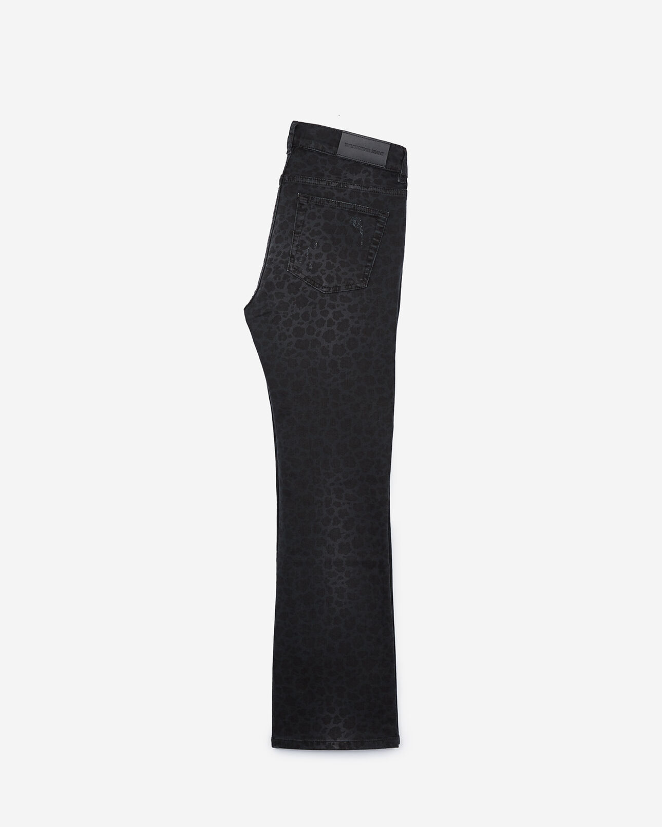 The Kooples FEMME LEOPARD BLACK jean noir effet léopard