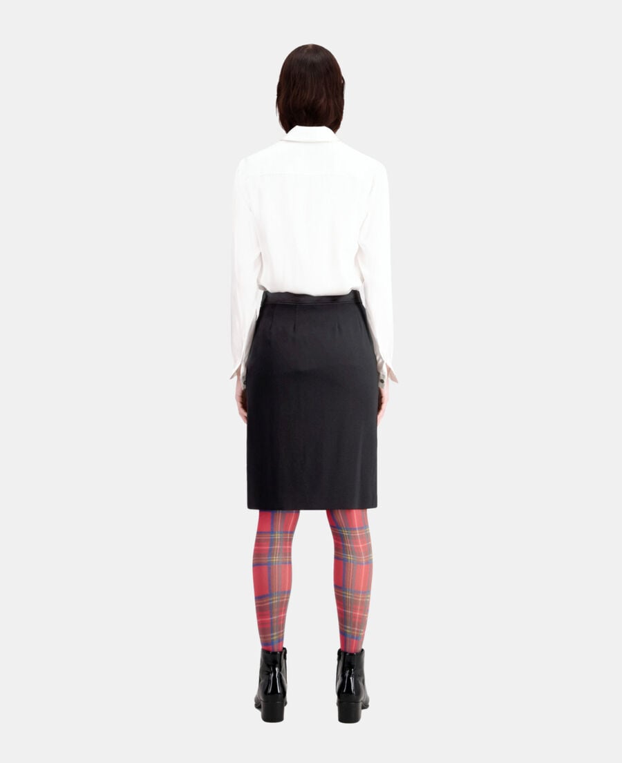 The Kooples WOMEN BLACK black midi pencil skirt